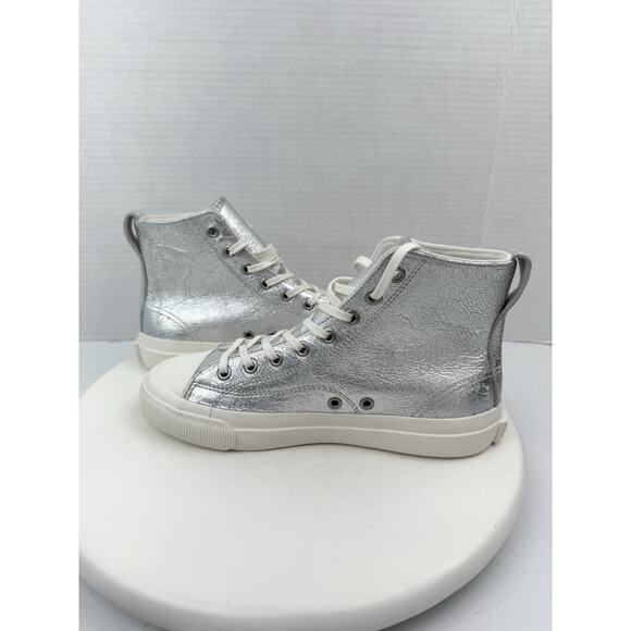 PF Flyers Sneakers Womens Size 7 Hi-Tops Sandlot Silver Metallic Special Edition - Picture 7 of 10
